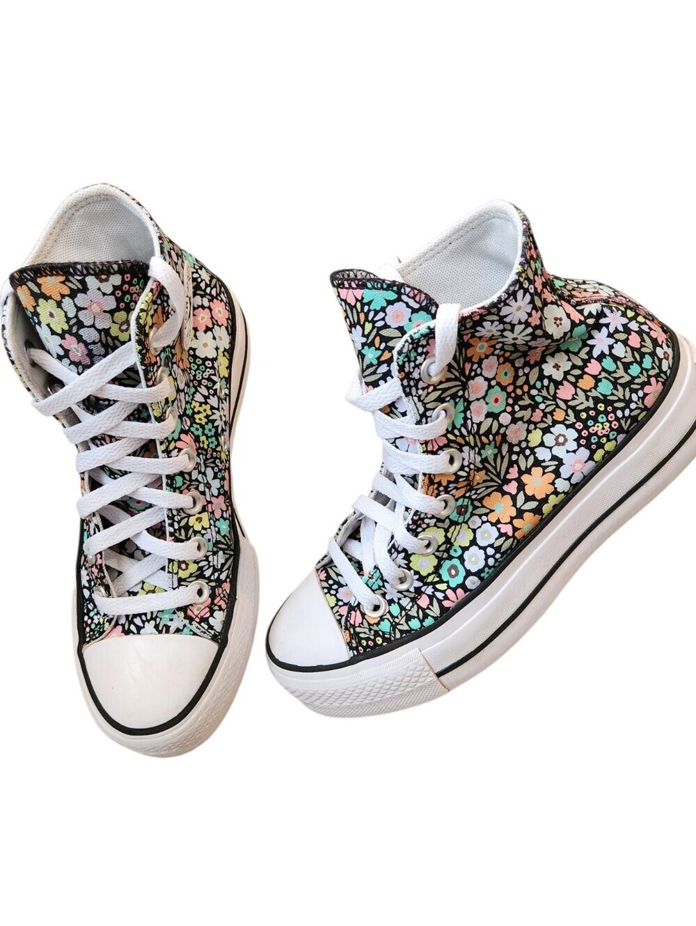 Converse Chuck Taylor All Star Lift High Top Allover Florals Sneaker Size 6